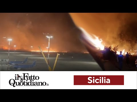 Incendi in Sicilia, lavoro intenso per i vigili del fuoco. Chiuso per ore l'aeroporto di Palermo